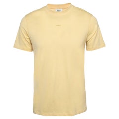 Sandro, t-shirt à col rond brodé de logo jaune S