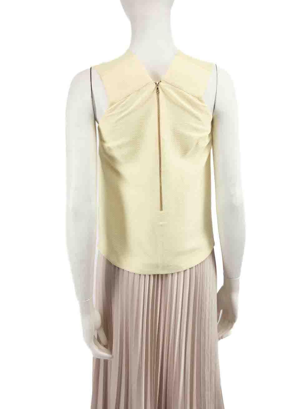 Sandro Yellow Zip Front Top Size S In New Condition For Sale In London, GB