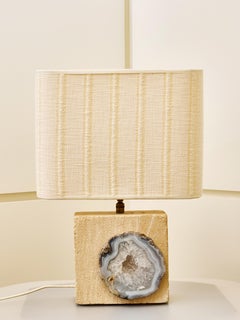 Sandstone and Agate Vintage Table Lamp