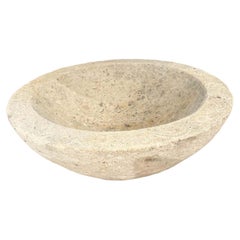 Sandstone Bowl with Carving