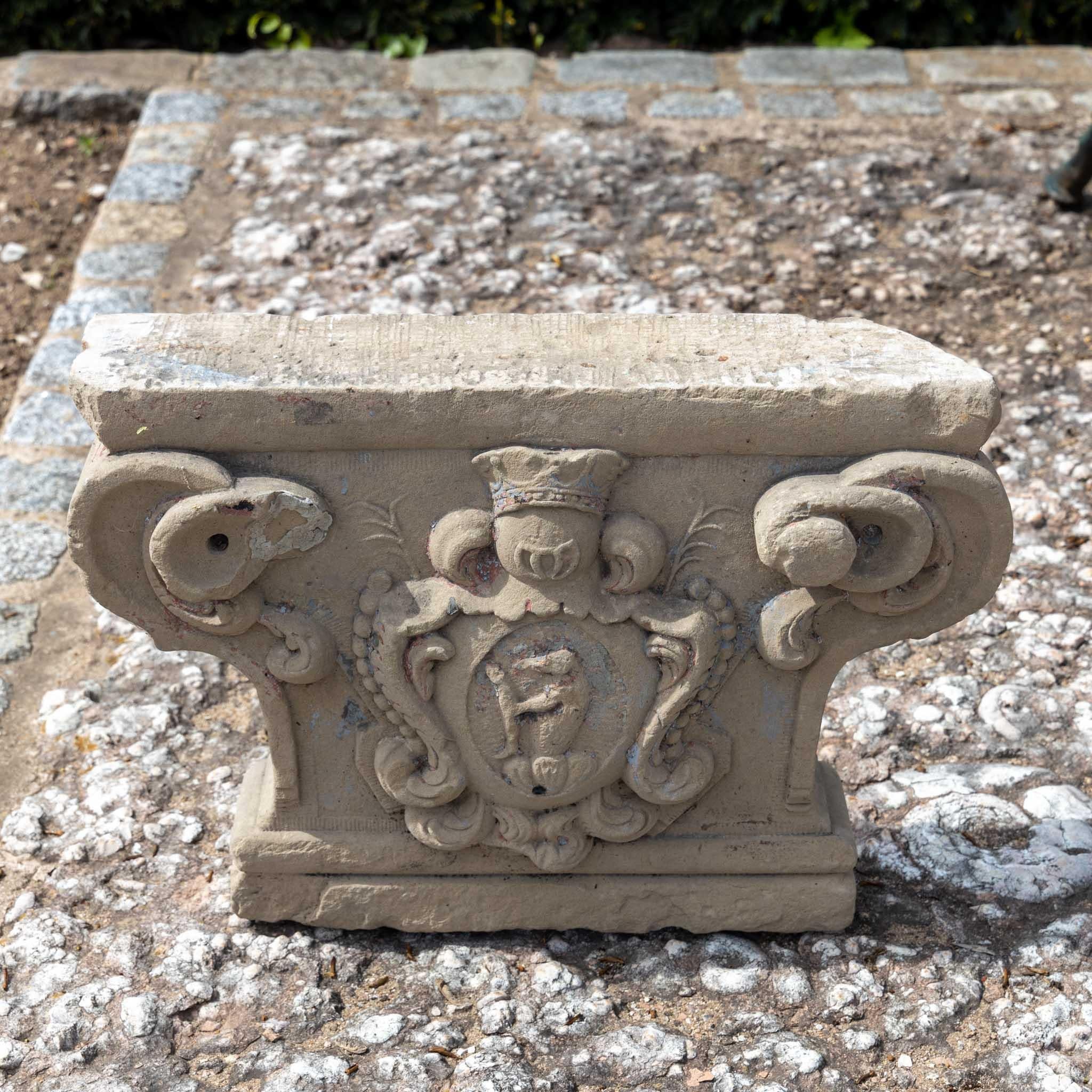 18th Century and Earlier Sandstone Capital, Probably, 18th Century For Sale