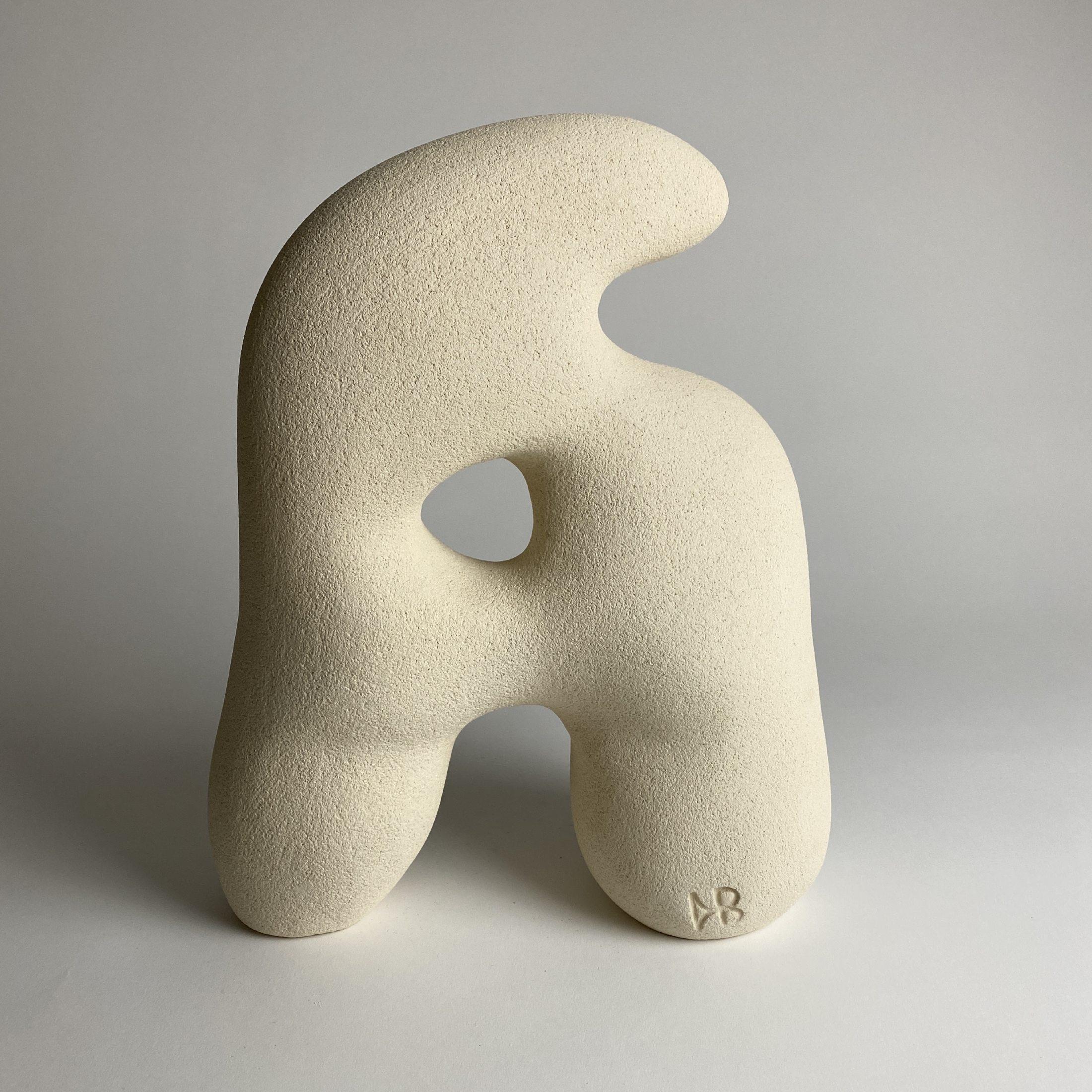 Modern Sandstone Emma Hand Sculpted by Hermine Bourdin
