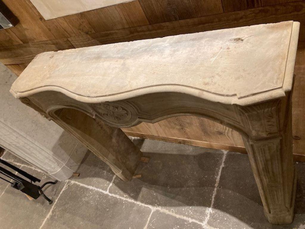 Carved Sandstone Fireplace Mantel, dating from the 18th Century For Sale