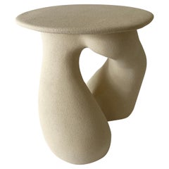 Sandstone Gabrielle Side Table Handsculped by Hermine Bourdin