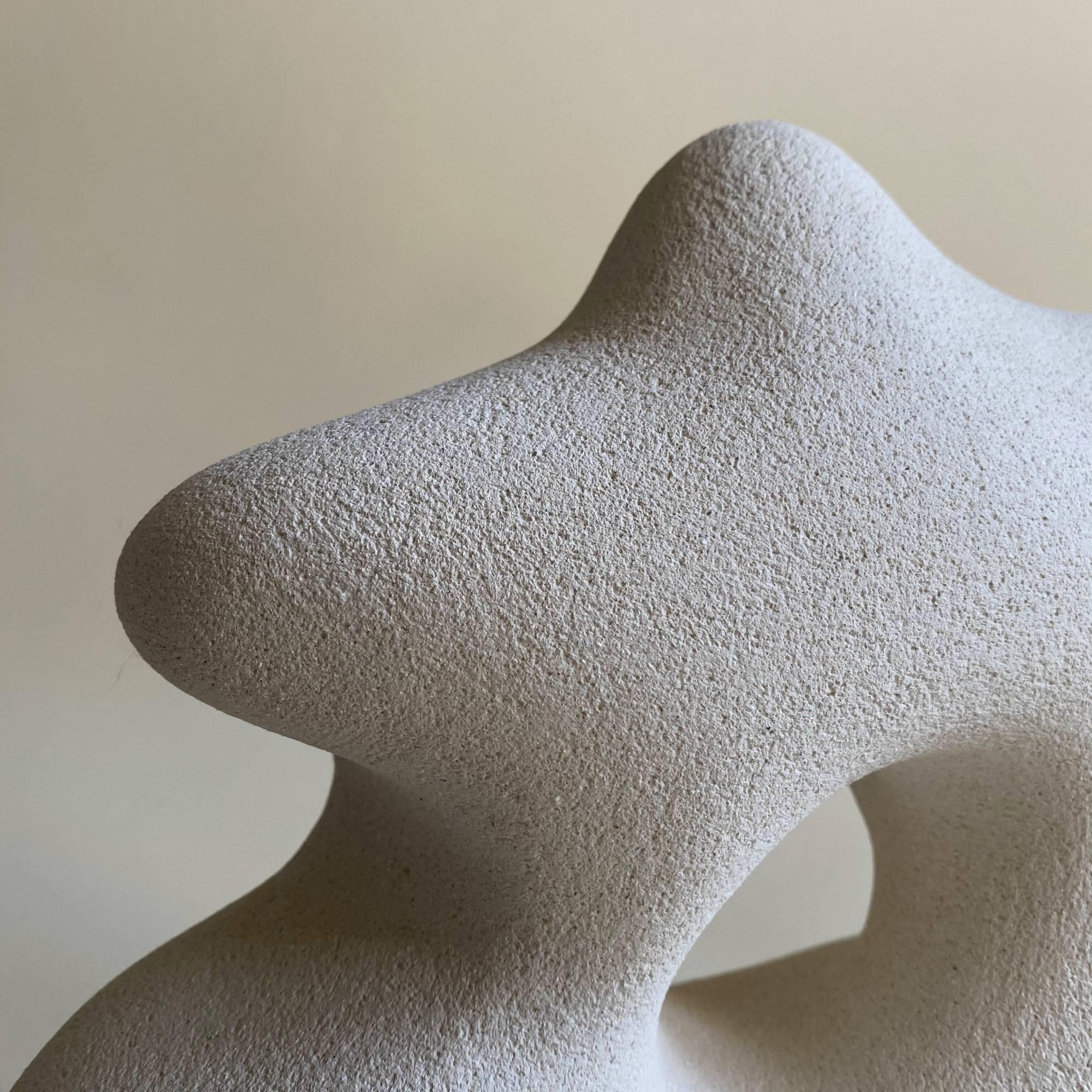 Sandstone Garence Hand Sculpted by Hermine Bourdin In New Condition In Geneve, CH