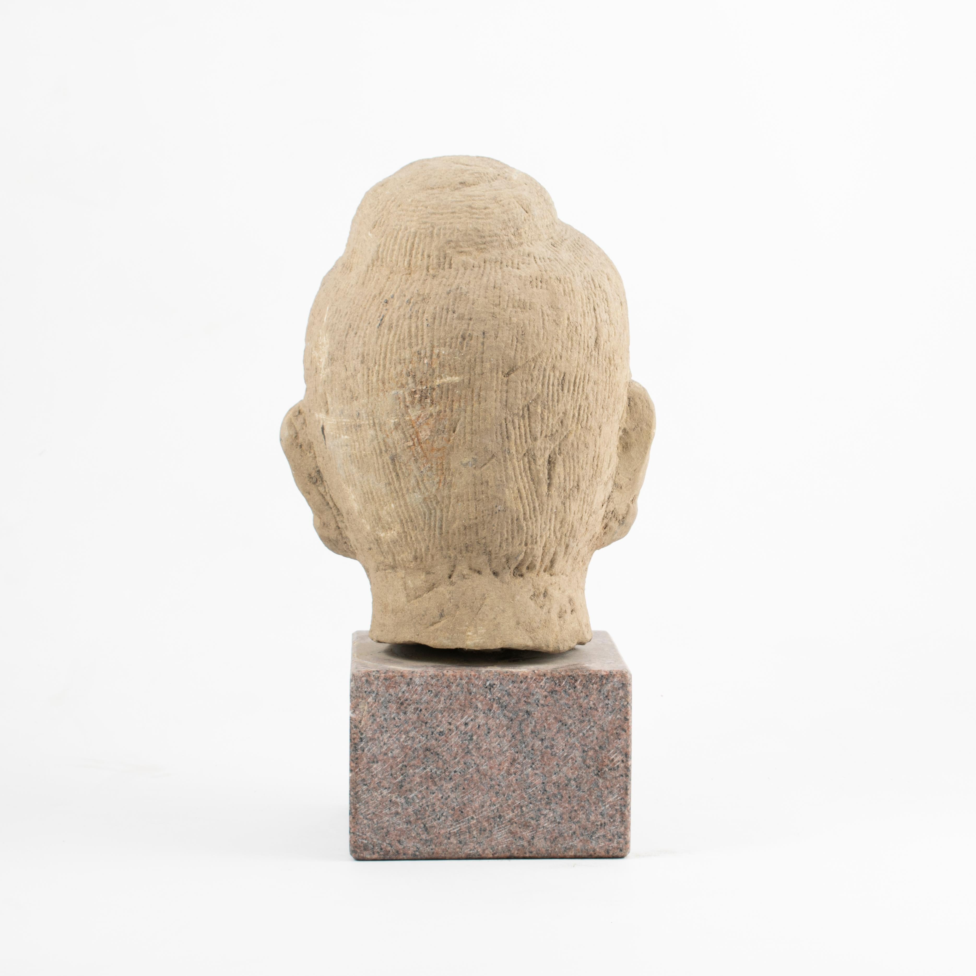 Other Sandstone Head of a Lohan For Sale