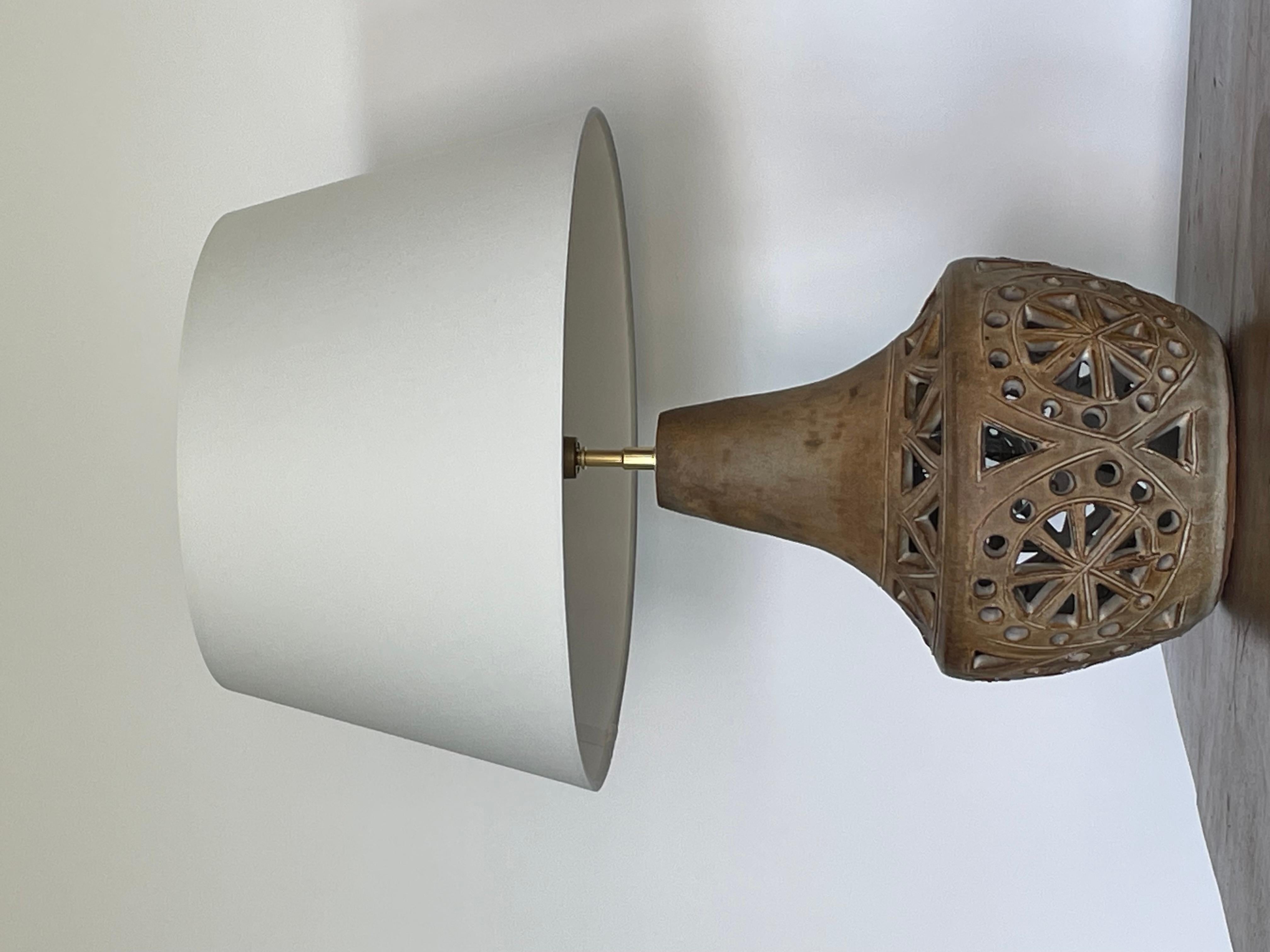 Sandstone lamp signed agnes escala 2