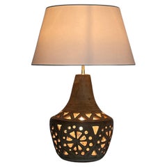 Sandstone lamp signed agnes escala
