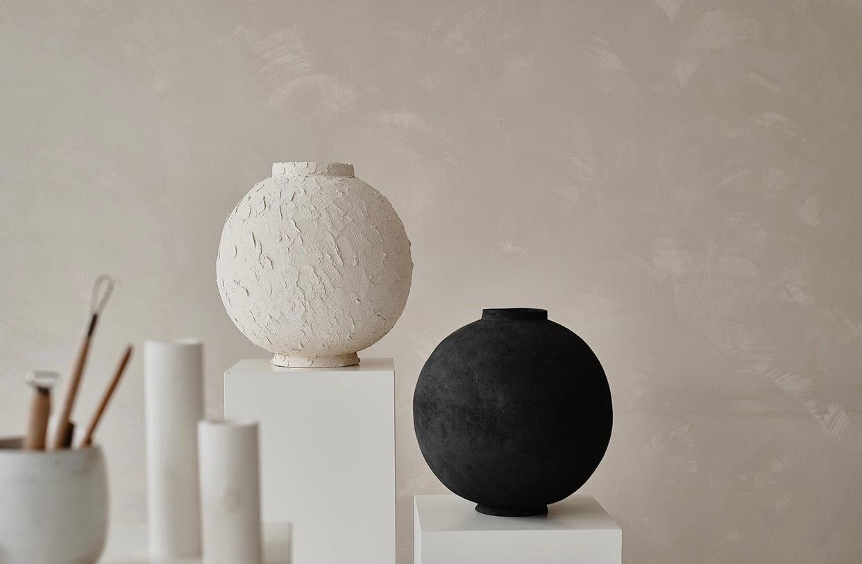 Contemporary Sandstone Moon Jar by Laura Pasquino For Sale