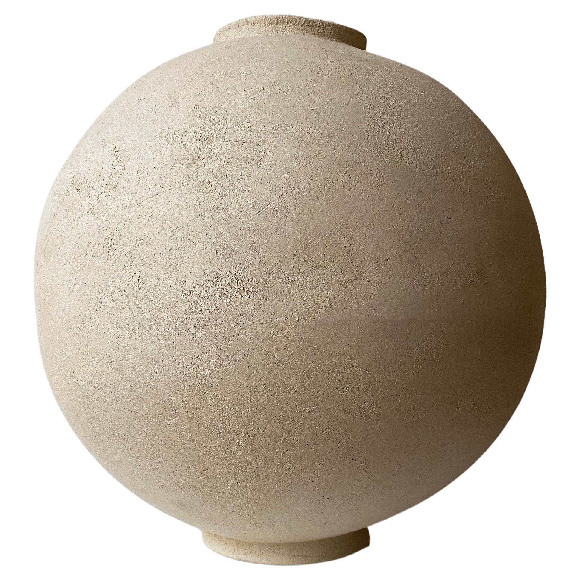 Sandstone Moon Jar by Laura Pasquino For Sale