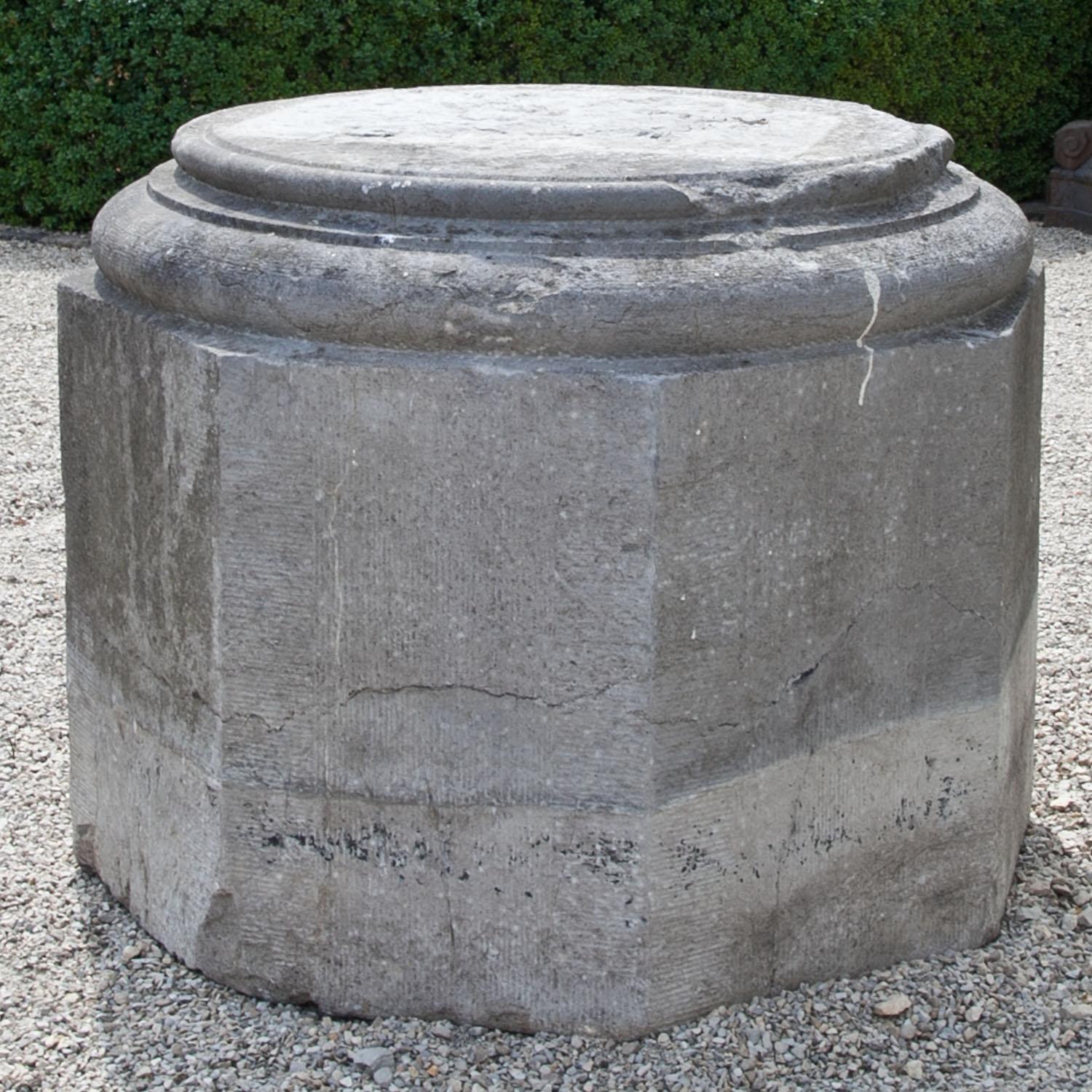 18th Century and Earlier Sandstone Octagonal Pedestal, Germany, 18th Century