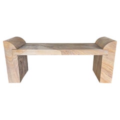 Sandstone Rainbow Italian Garden Bench Cefalu with golden earthy tones