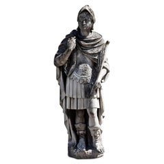 Sandstone Roman Soldier with Feather