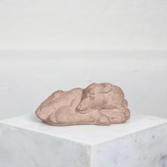 Sandstone Sculpture of Calf by Gudrun Lauesen for Just Andersen, 1940s, Denmark