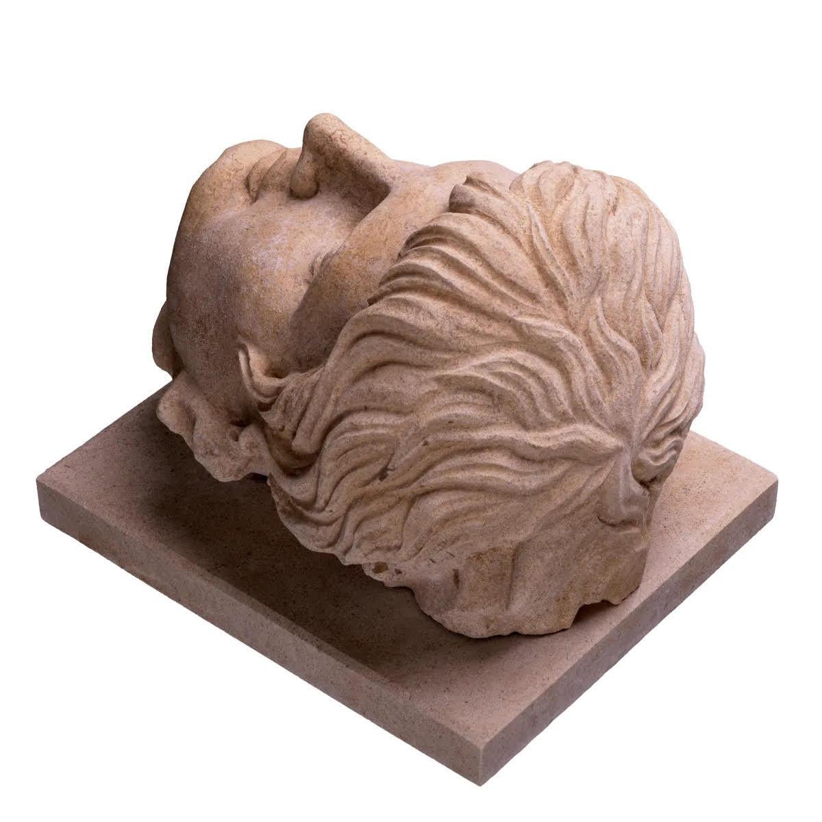 Escultura en arenisca del emperador Augusto al estilo de la Antigua Roma. en Nuevo estado para la venta en Saint-Ouen, FR