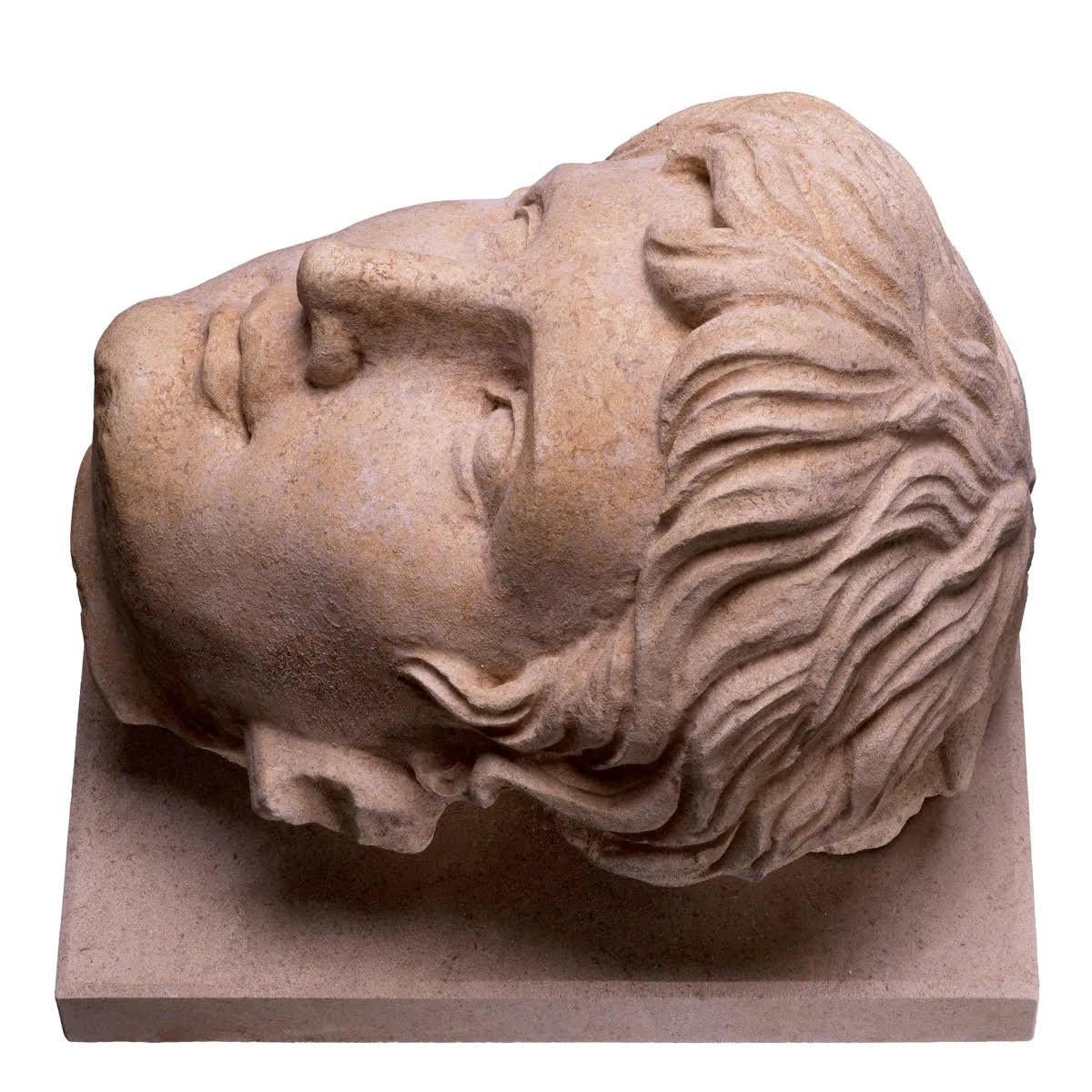 Escultura en arenisca del emperador Augusto al estilo de la Antigua Roma. Siglo XXI y contemporáneo en venta