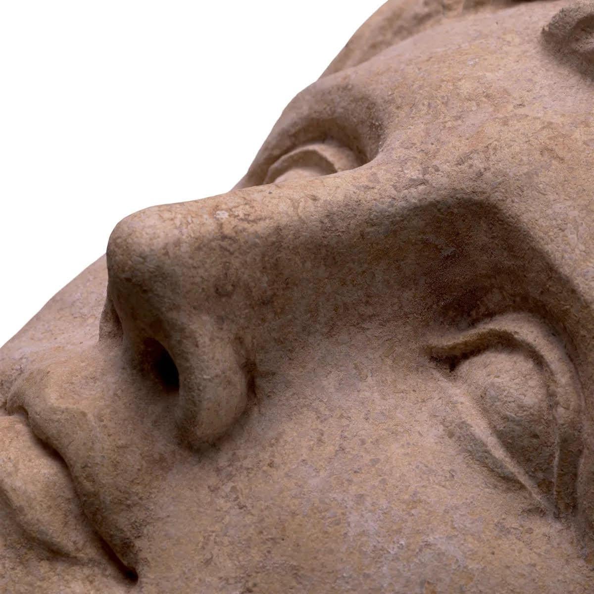 Escultura en arenisca del emperador Augusto al estilo de la Antigua Roma. Arenisca en venta
