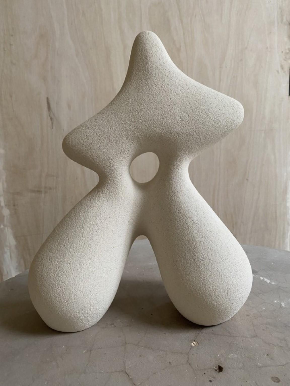 Sandstone Simone hand sculpted by Hermine Bourdin
Unique Piece.
Dimensions: W 29 x H 37 cm
Materials: Sandstone

In my work I’m trying to represent women who are free, who are generous, voluptuous, sensual, strong, thriving and