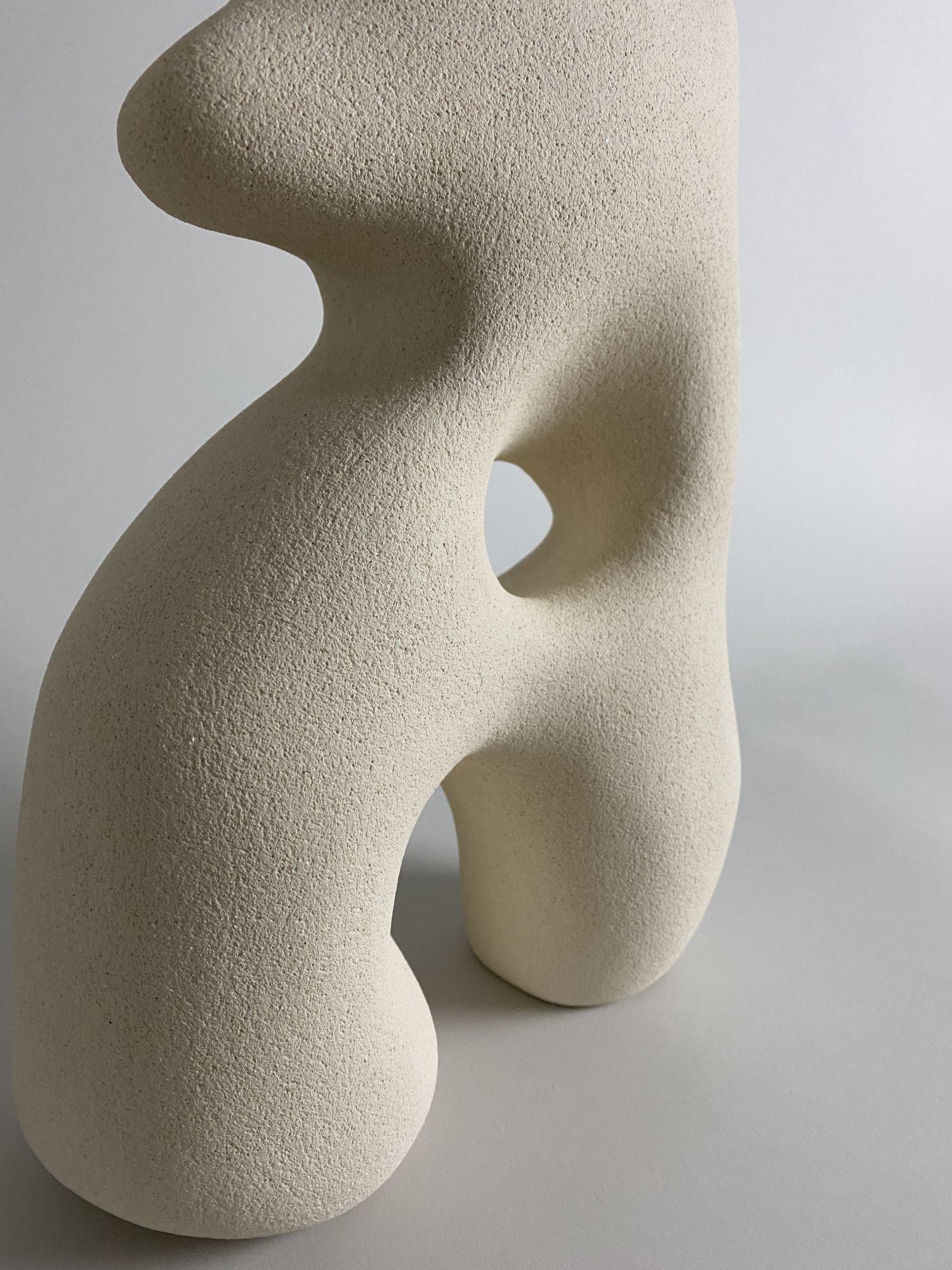 French Sandstone Victoire Hand Sculpted by Hermine Bourdin