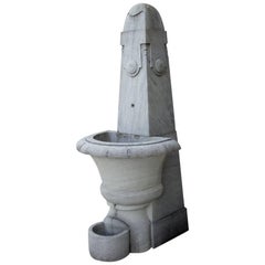 Sandstone Wall Fountain in Art Deco Style