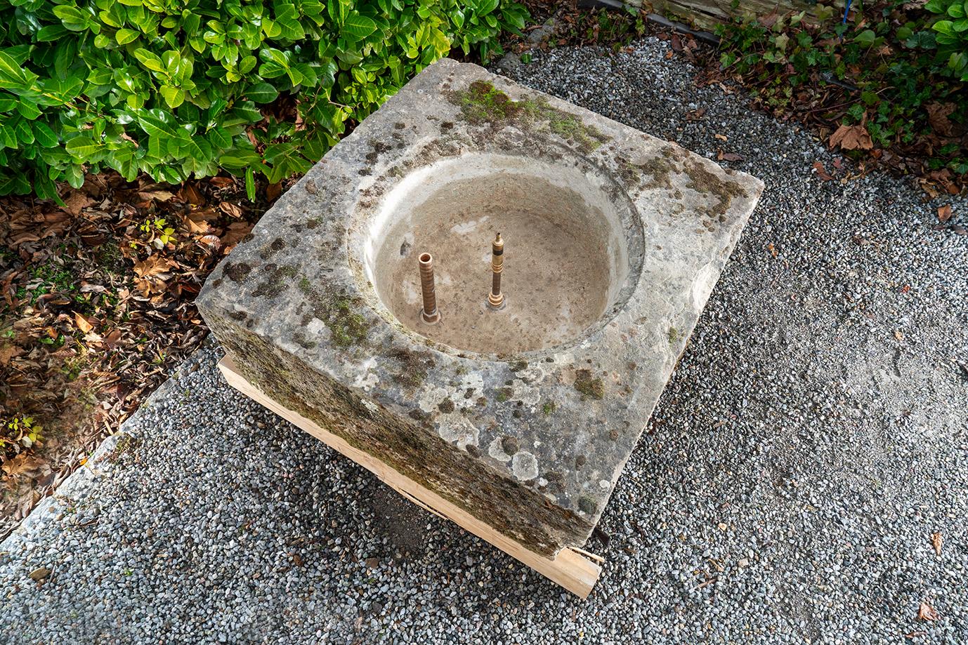 18th Century and Earlier Sandstone Well, Square Base, 18th Century