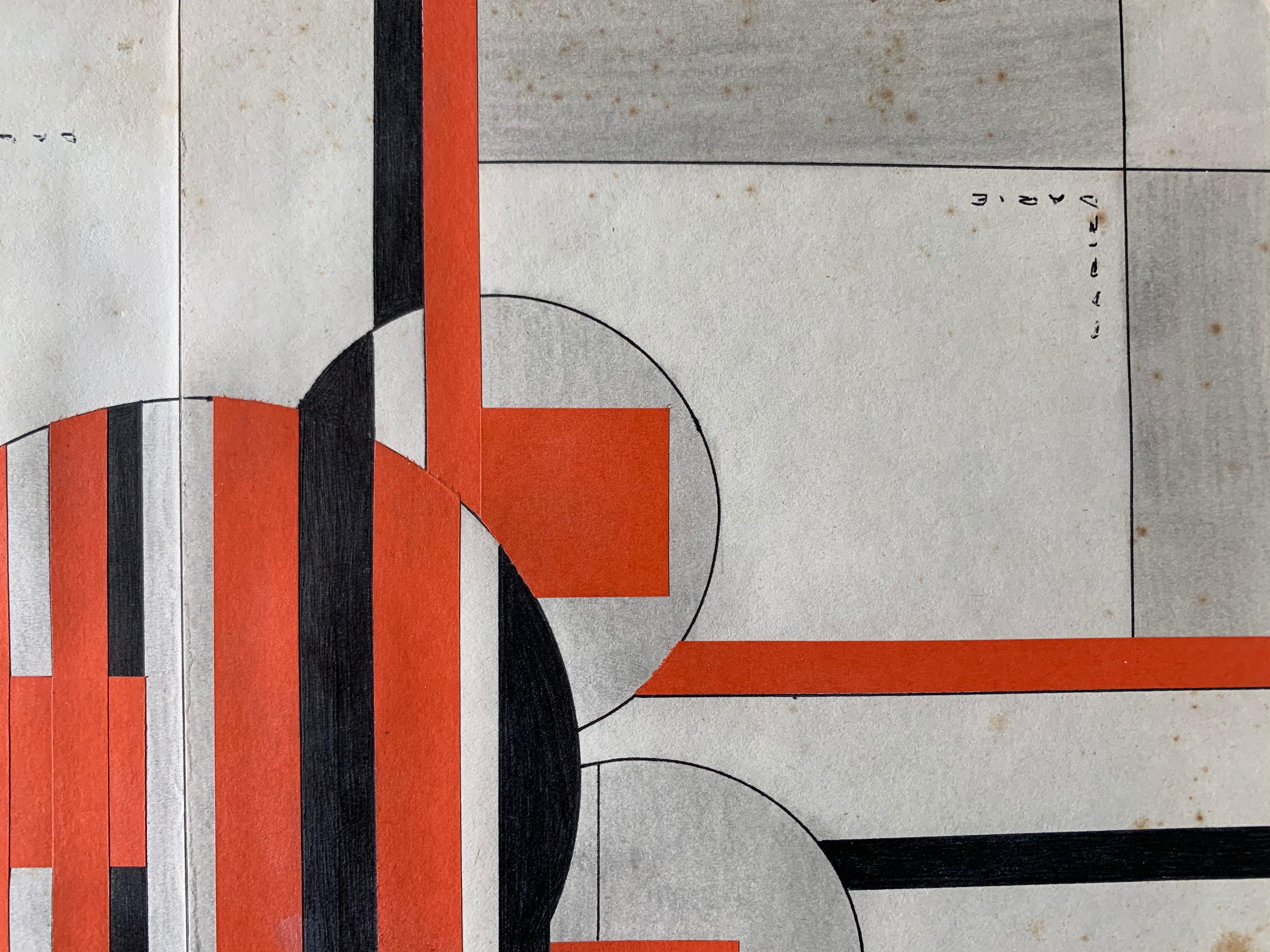 Untitled (Cuban Artist Geometric Collage Composition) 2