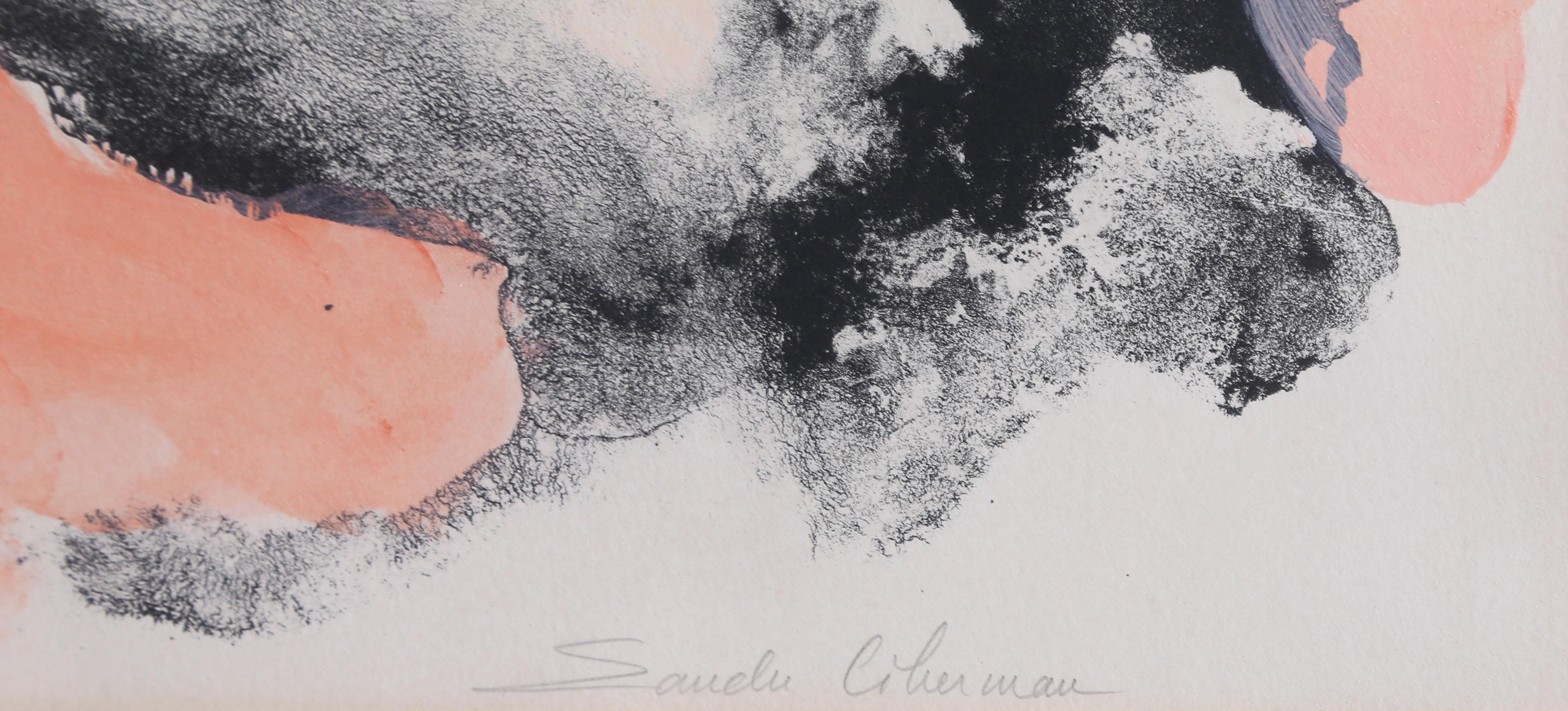 Brother and Sister, Lithograph by Sandu Liberman 1
