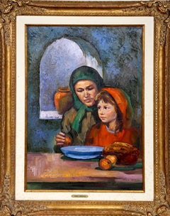 Mother and Daughter, Oil Painting by Sandu Liberman