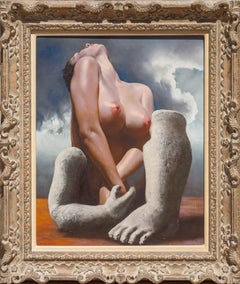 Nude and Sculptures, Oil Painting by Sandu Liberman