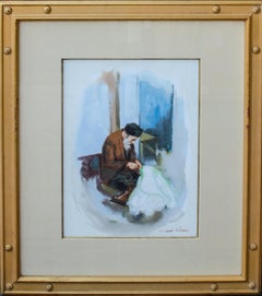Sandu Liberman Watercolor of a Craftsman
