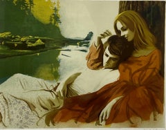 Sandu Liberaman  "Tender Love" Lithograph Hand Signed , Numbered and Framed