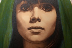 Shabbas Candles, Modern Portrait Lithograph by Sandu Liberman