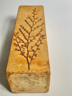 Steingutvase, braune Farbe, Französisch 1960