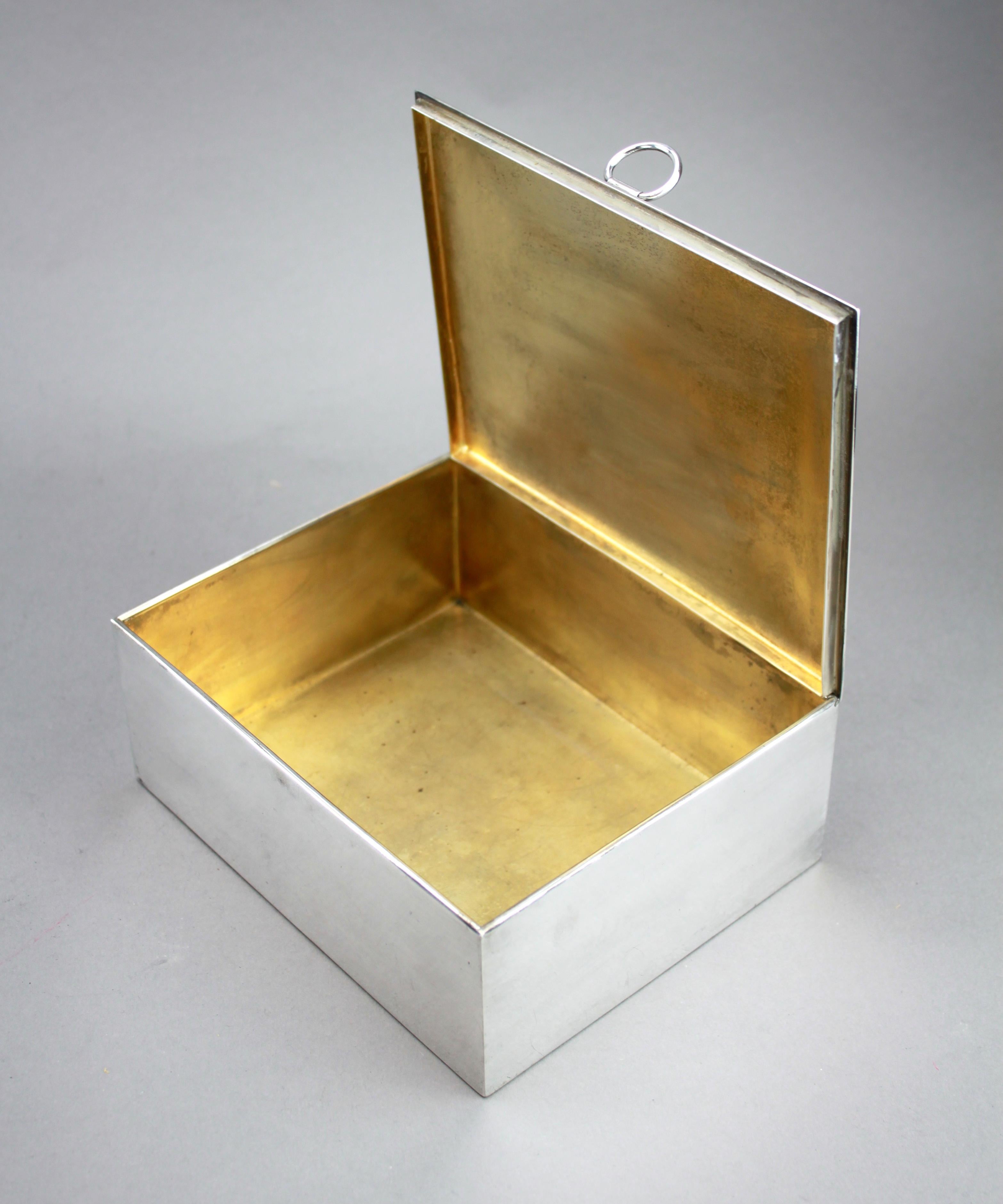 Sterling Silver Sandwich Box, Silver, Drew & Sons, U.K, 1902