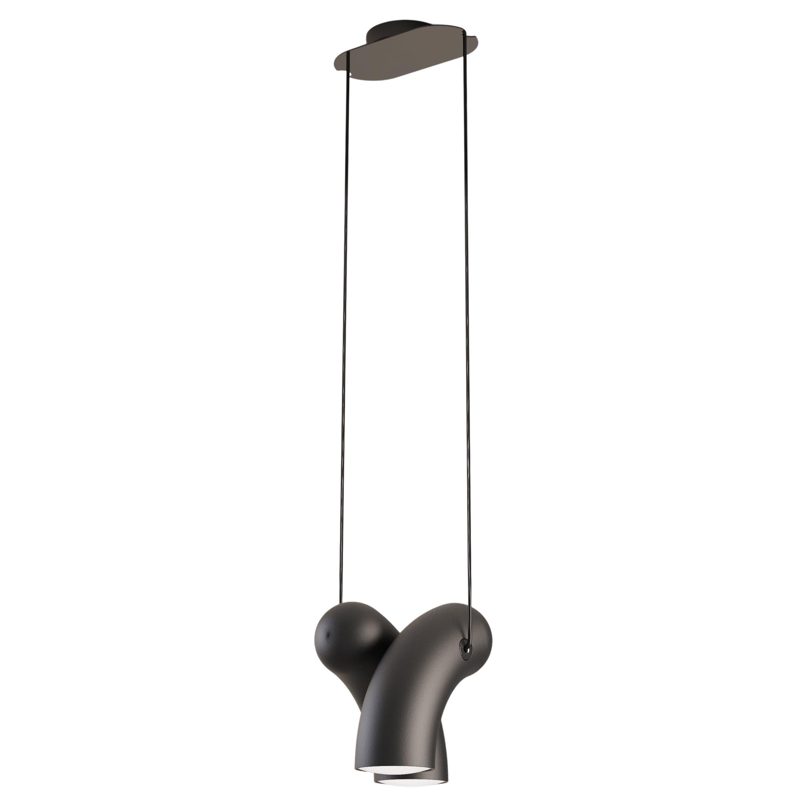 Sandy Black Hyphen Pendant Lamp by Studio d'Armes For Sale