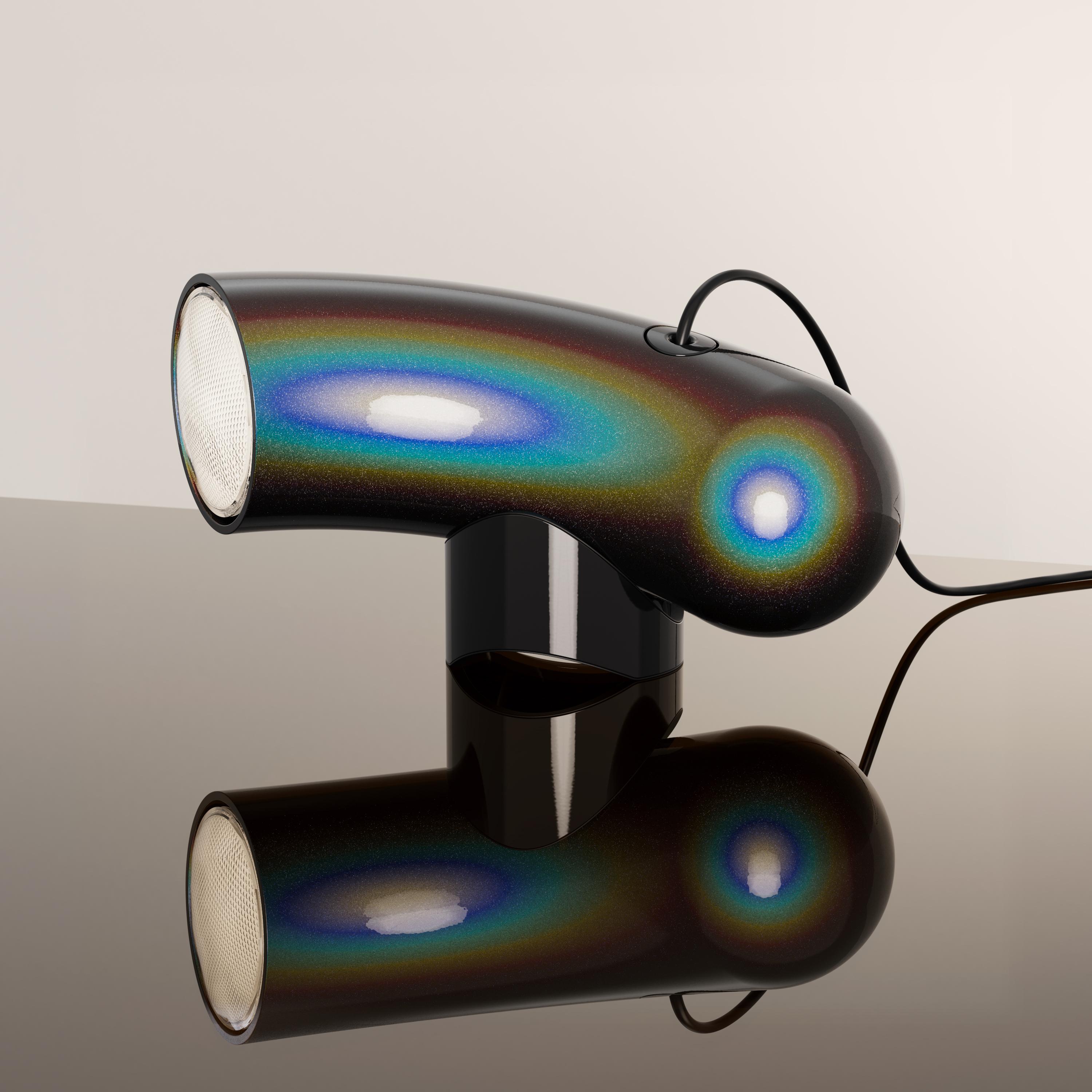 Sandy Black Hyphen Einfache Tischlampe von Studio d''Armes (Moderne) im Angebot