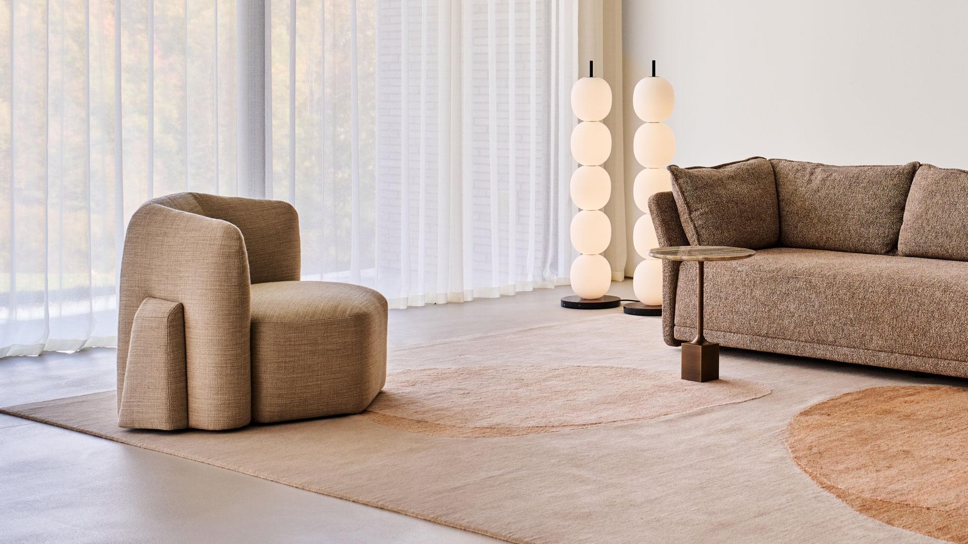 Upholstery Sandy Cove Armchair by Sebastian Herkner For Sale