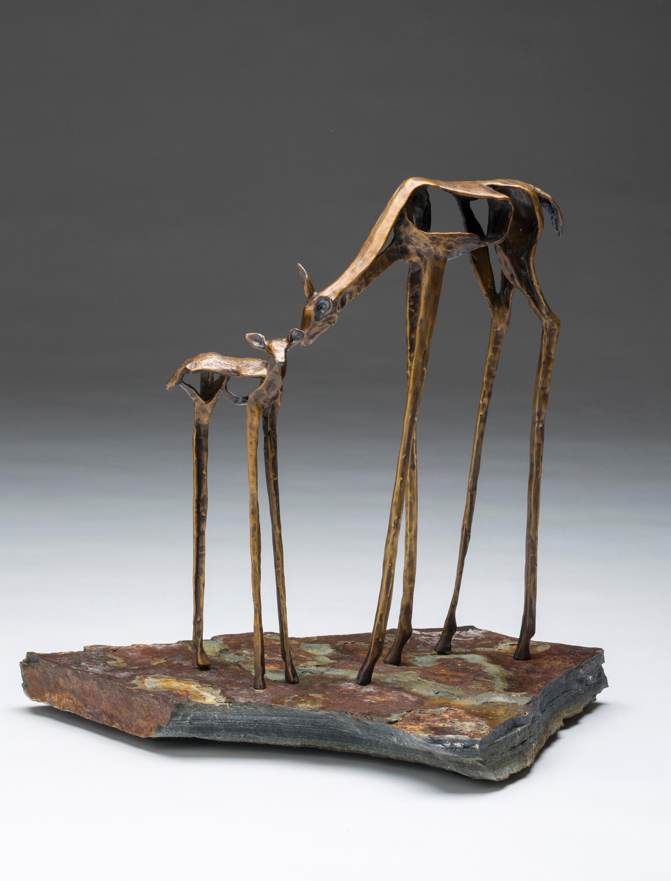 Sandy Graves Still-Life Sculpture - "Doe & Fawn (7/30"
