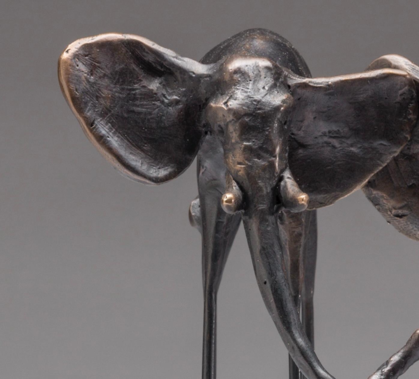 Elefantes - Bob y Mary 23/150 - Sculpture de Sandy Graves