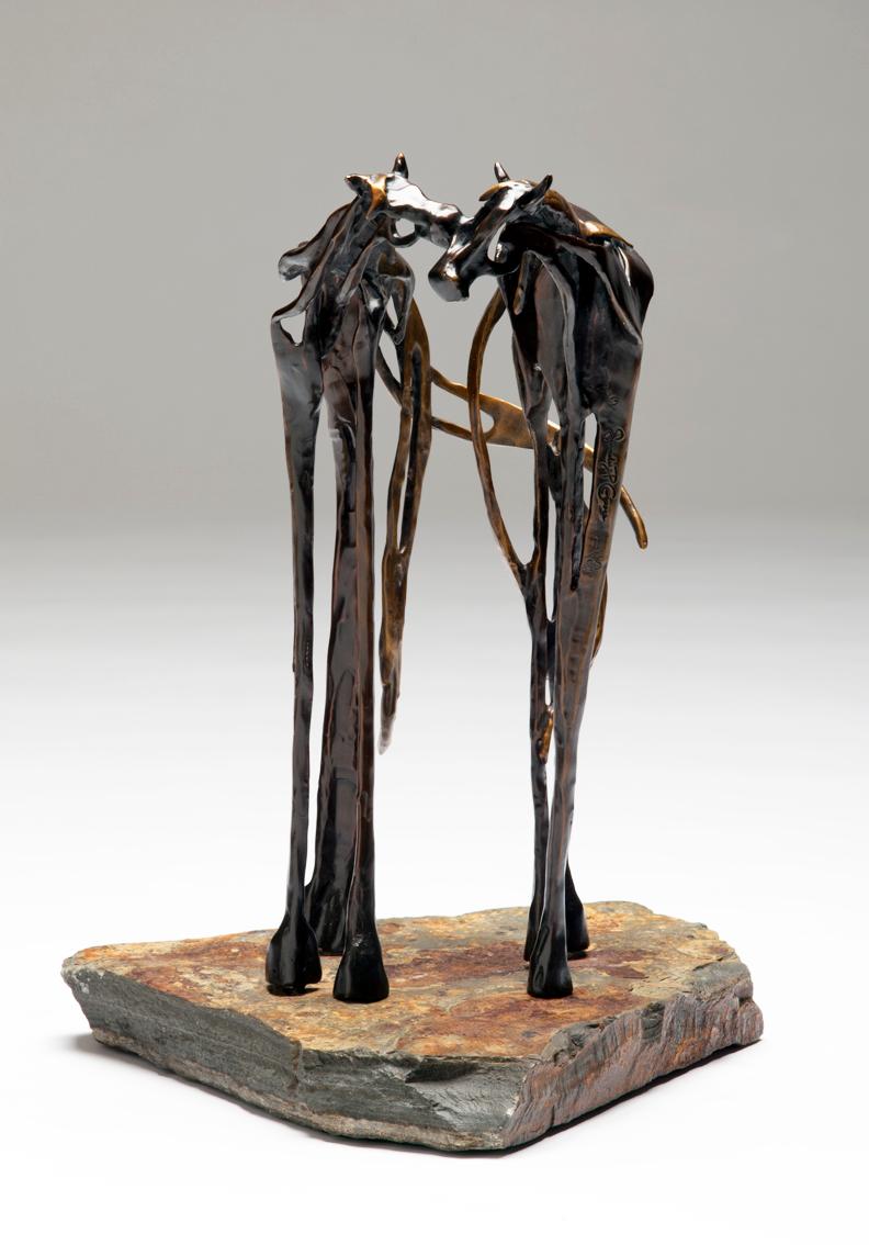 Sandy Graves Figurative Sculpture - Kisses 21/25