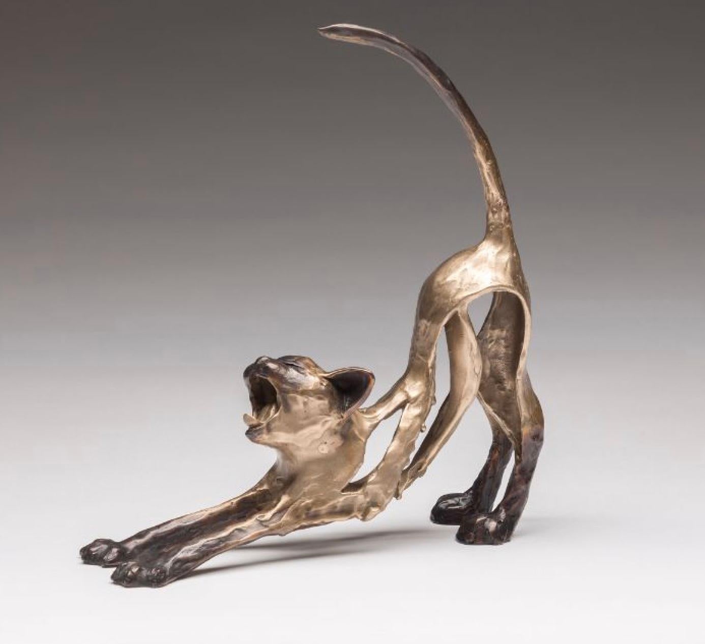 Stretch 26/100 - Gold Abstract Sculpture by Sandy Graves