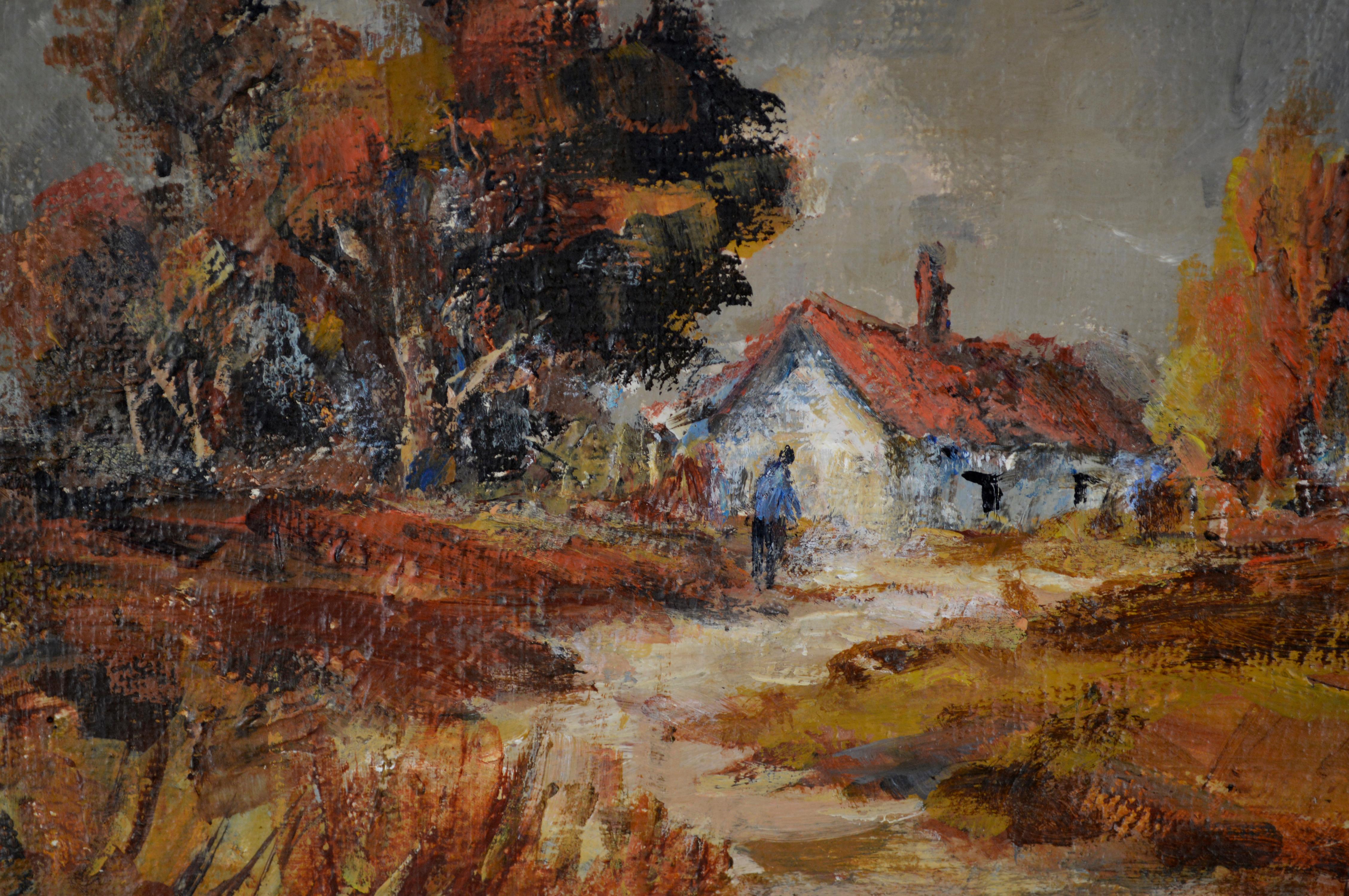 Der stürmische Herbsttag von Dodocino, 1971 (Amerikanischer Impressionismus), Painting, von Sandy Gravitch