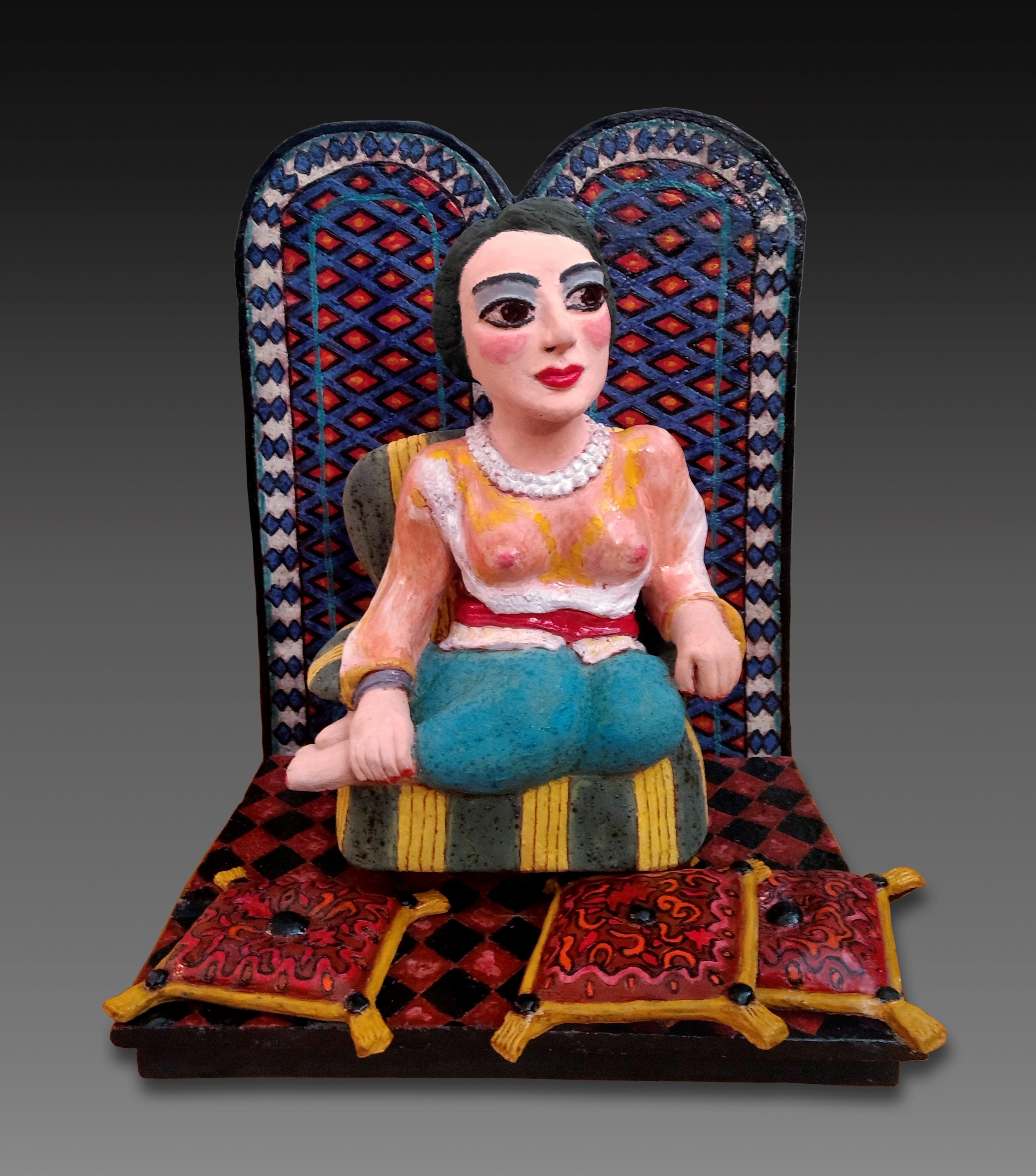 Matisse's Persian Woman - Sculptural Ode to Henri Matisse in Hand Built Ceramic For Sale 3