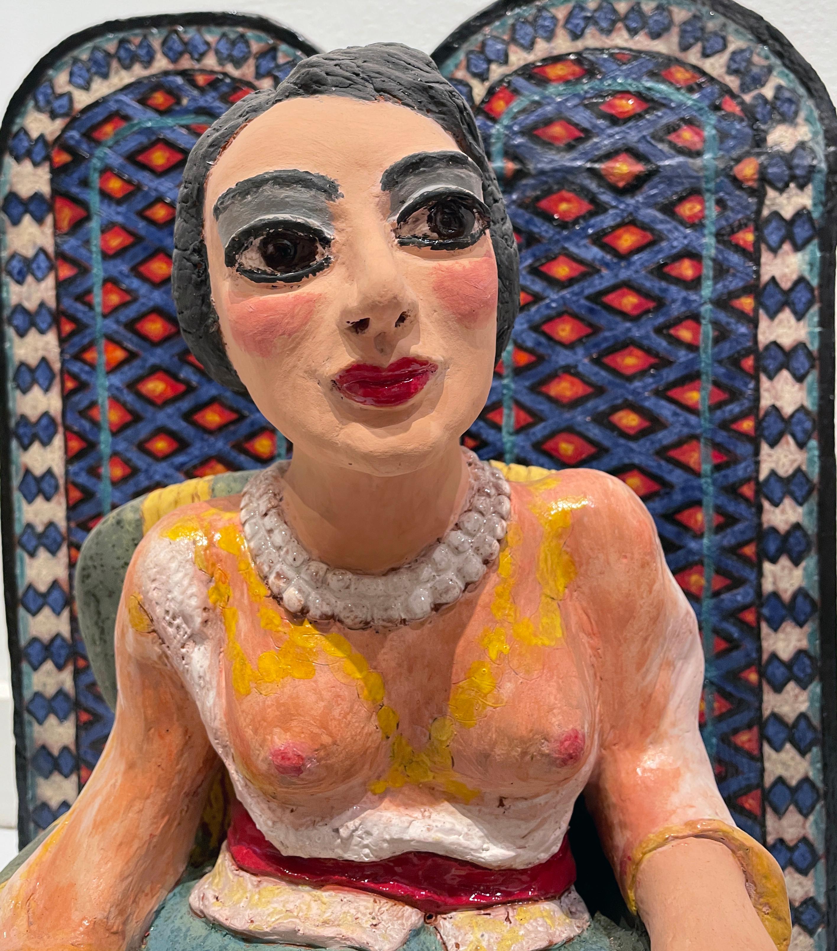 Matisse's Persian Woman - Sculptural Ode to Henri Matisse in Hand Built Ceramic For Sale 1