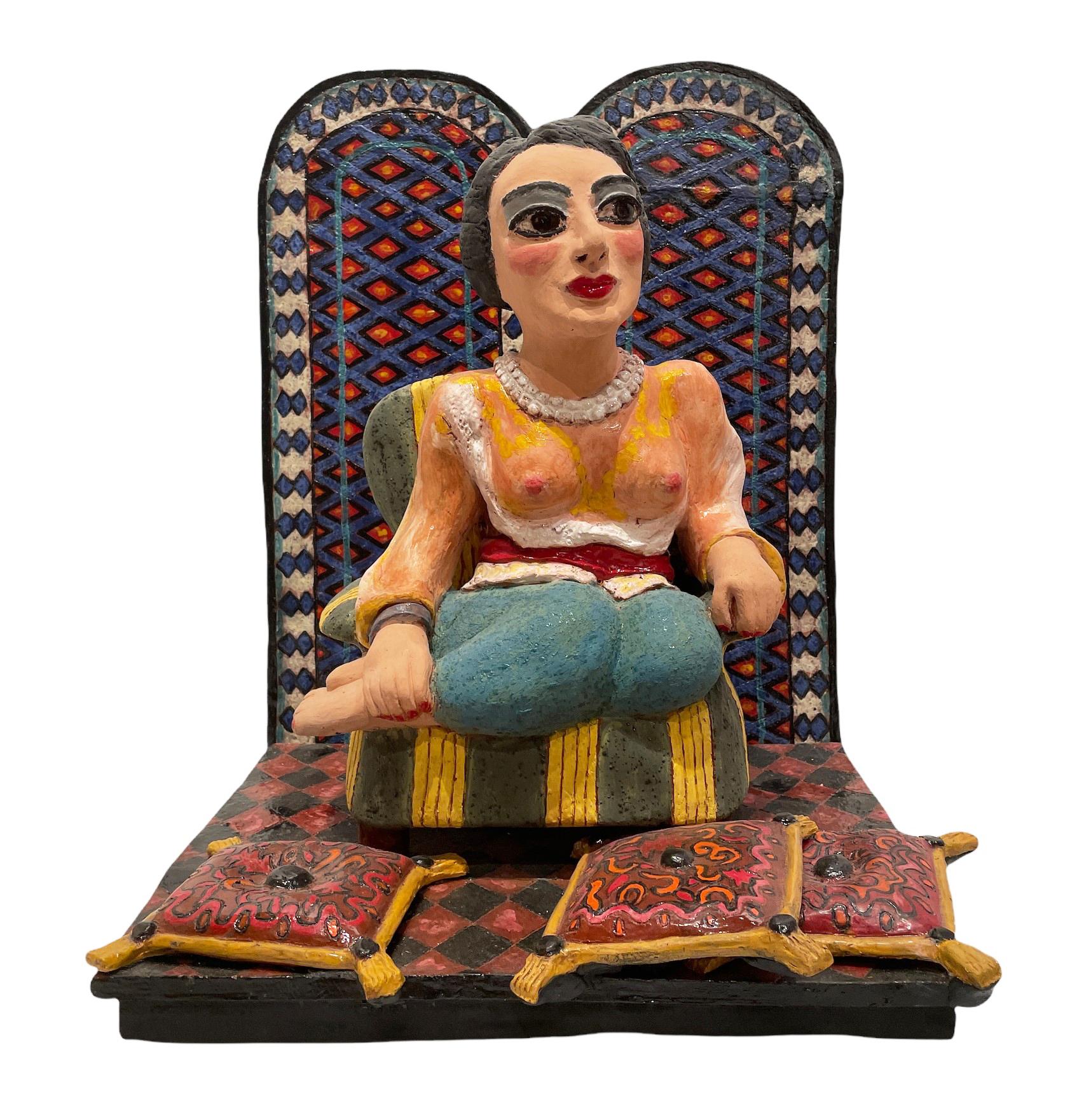 Sandy Kaplan - Matisse's Persian Woman - Sculptural Ode to Henri Matisse in  Hand Built Ceramic For Sale at 1stDibs