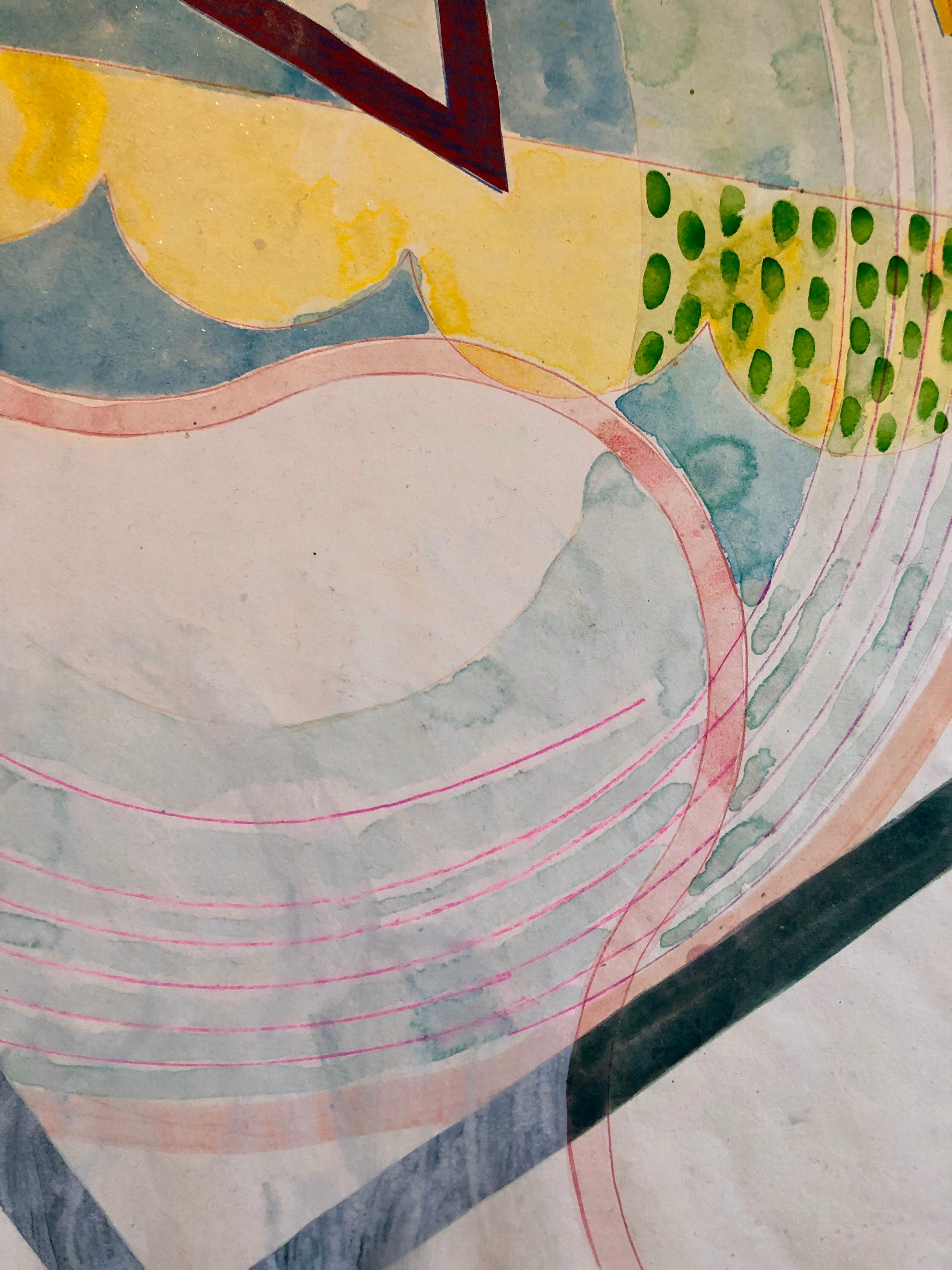 Abstracto Modernista Colorido Pintura Mixta Papel Hecho a Mano - Abstract Painting Marrón de Sandy Kinnee