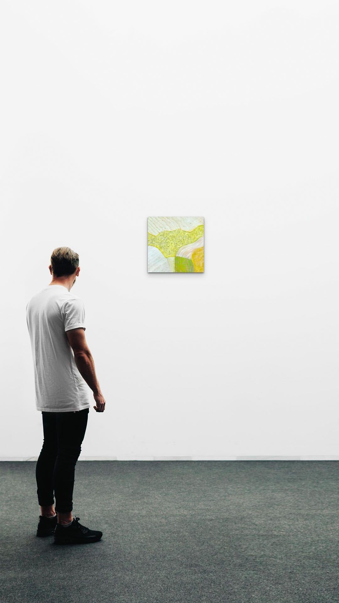 Well 4 #2, peinture à l'huile, abstraction gestuelle, 2021 - Vert Abstract Painting par Sandy Litchfield