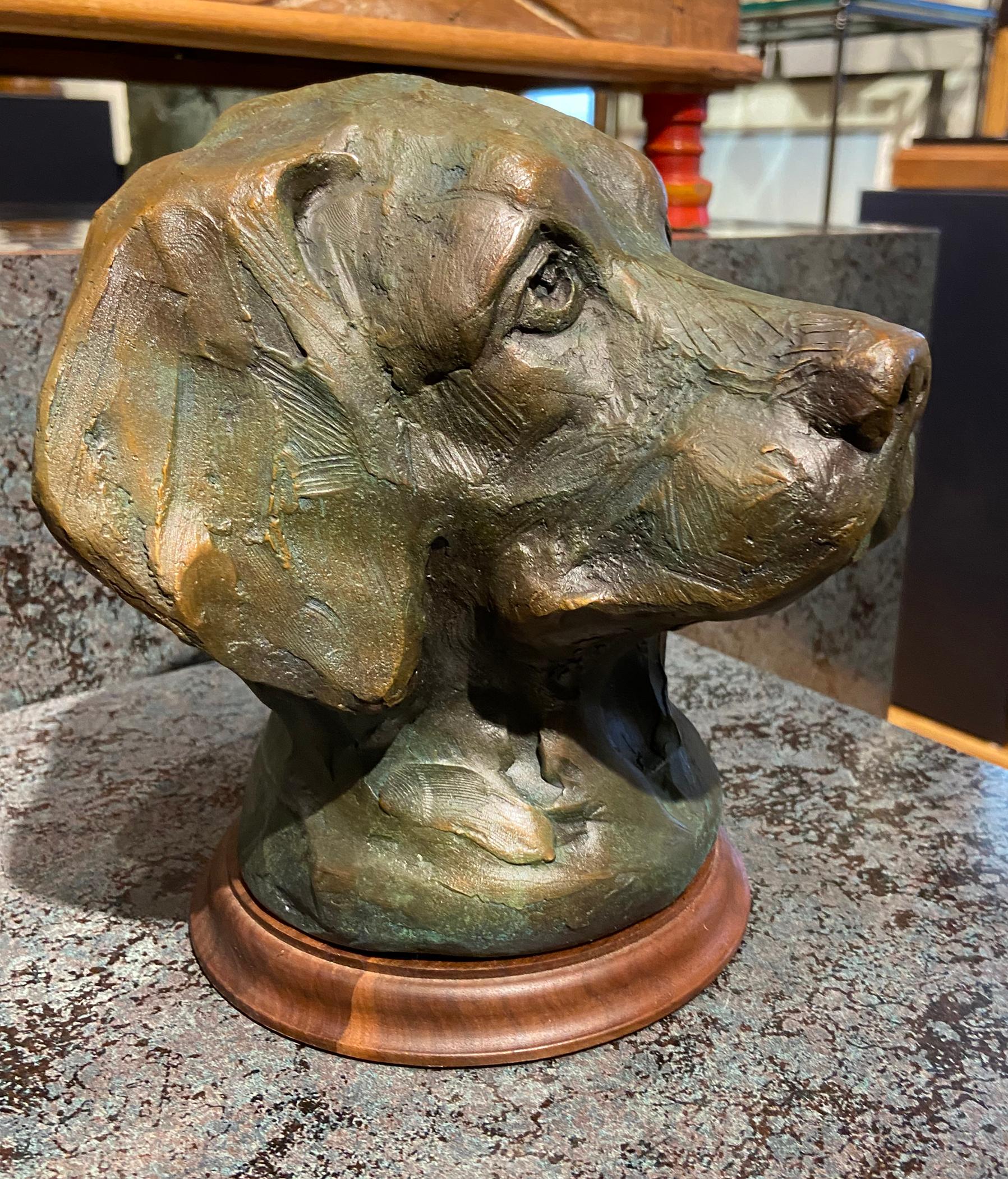 Sandy Scott Still-Life Sculpture - Heart Dog
