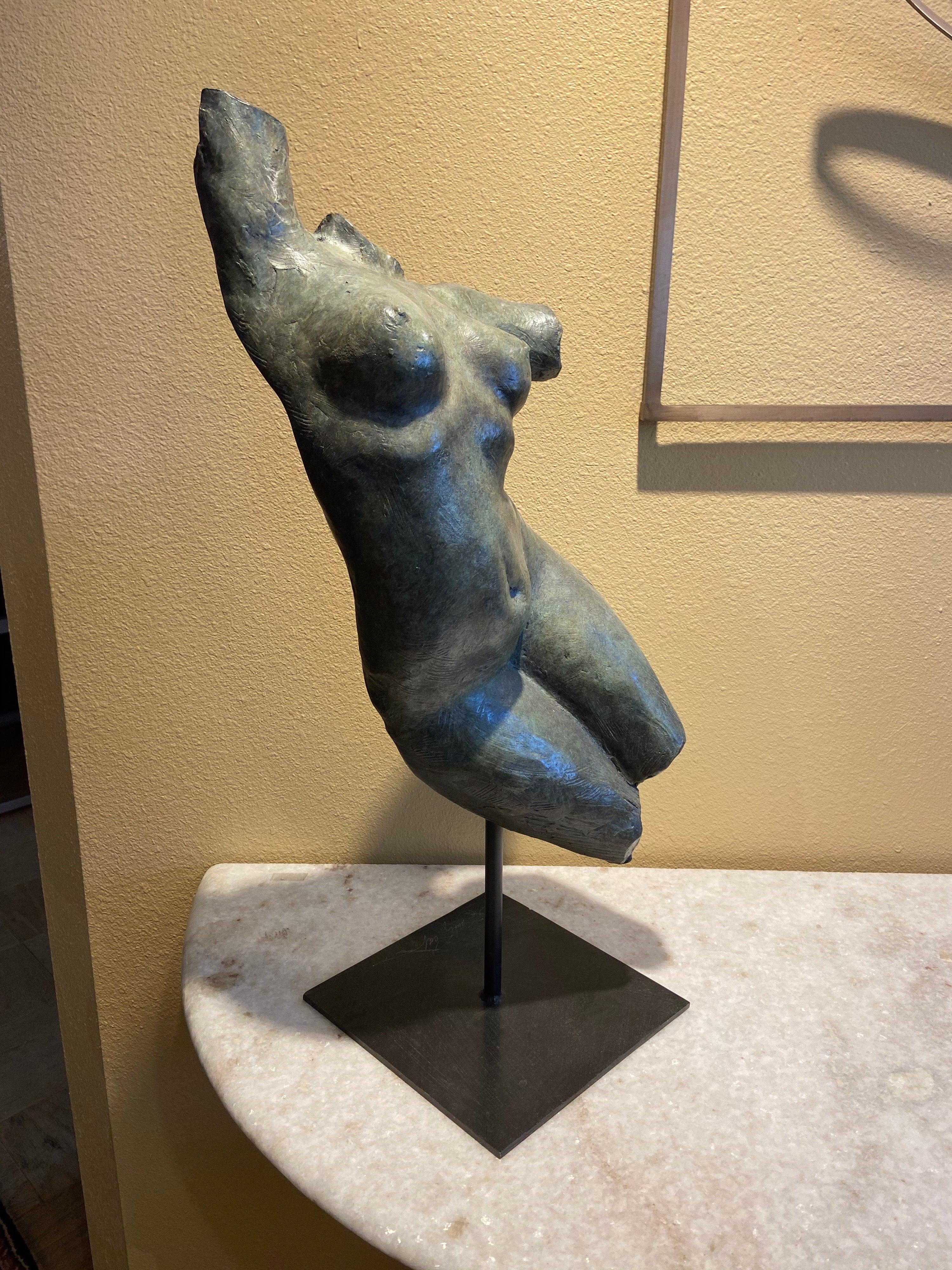 Nude Fragment II - Gold Nude Sculpture by Sandy Scott