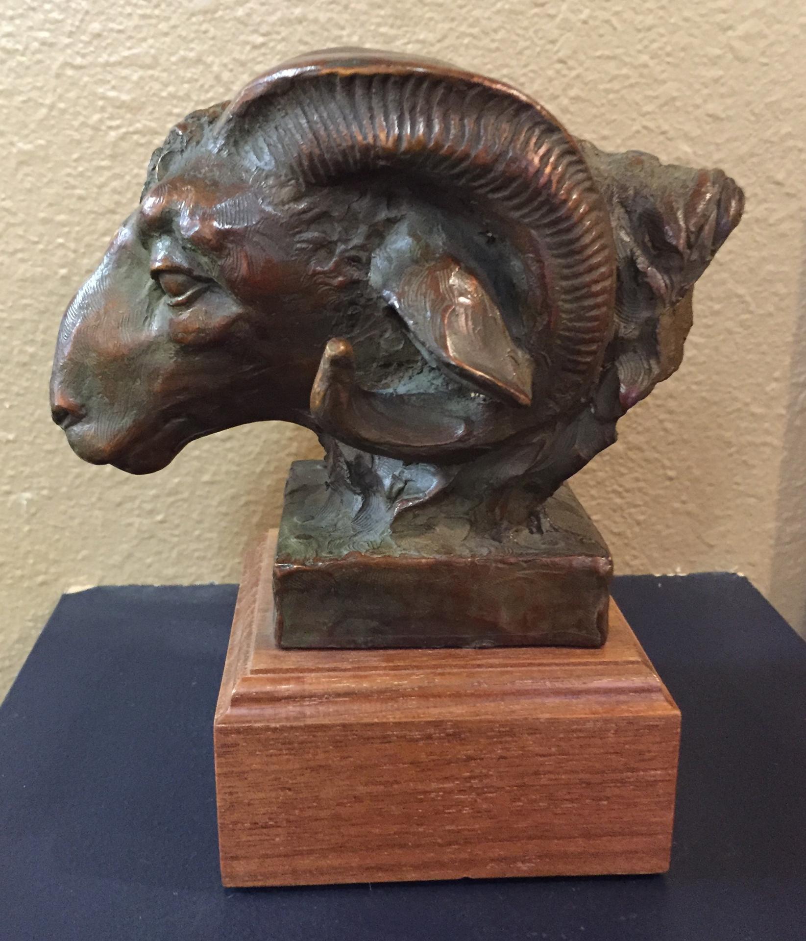 Ram's Head - Sculpture by Sandy Scott